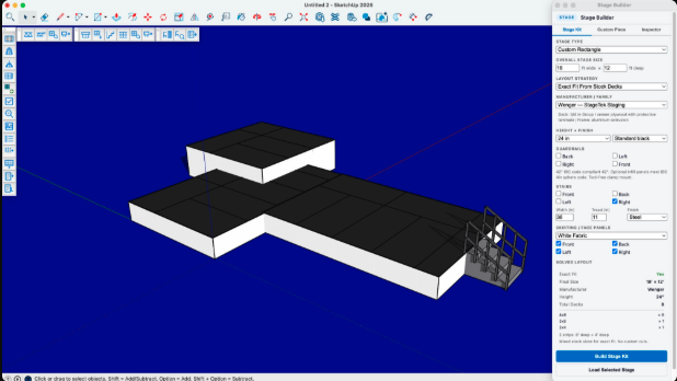 L-shape platform build